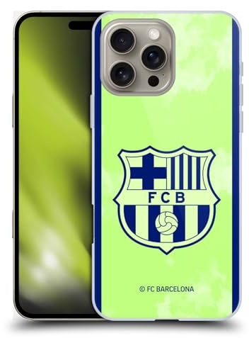 Head Case Designs Officially Licensed FC Barcelona Third 2024/25 Crest Kit Hard Back Case Compatible With Apple iPhone 16 Pro Max