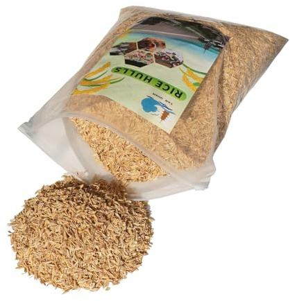SAYOYO Reisspelzen 30L - Einstreu Hühner Kaninchen Kleintierstreu Garten | 100% Natürliche Mulch Reisspelzen Einstreu Hühner Kaninchen Kleintiere Staubarm Nachhaltig Kompostierbar Gartenpflanzen 4.8Kg