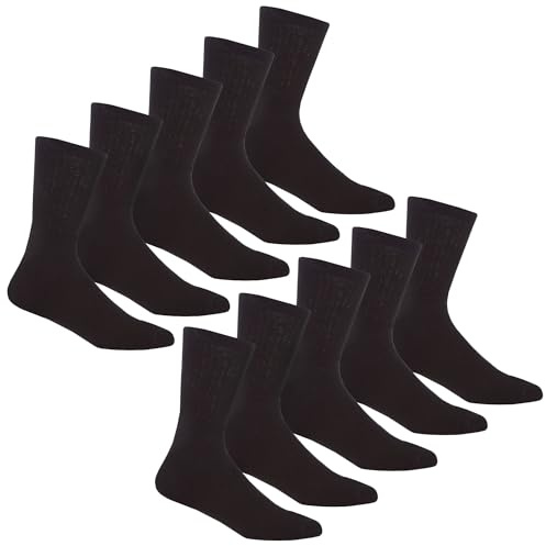 10/20 Pairs Mens Sports Socks Cotton Rich Shoe Size 6-11 | Cushioned sports socks