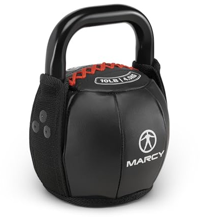 Marcy Soft Kettlebell with Handle for Weightlifting, Conditioning, Strength Training, Core Training for Full Body Workout 10lb SKB-010