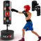Kids Freestanding Punch Bag- Premium Punching Bag with Boxing Mitt- Professional Boxing Bag Set for Karate, Muay Thai, MMA, Taekwondo Martial Art Kids Training Equipment (Black)