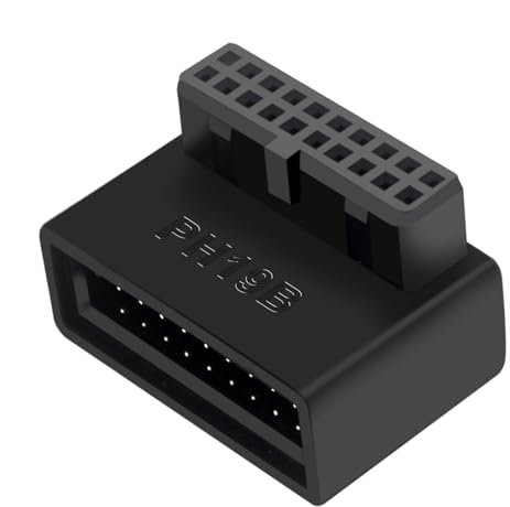 USB Motherboard Header Adapter - 90 Degree USB Adapter, USB 3.0 Panel Connector, 19 Pin / 20 Pin High Speed Internal Header, USB Header Motherboard