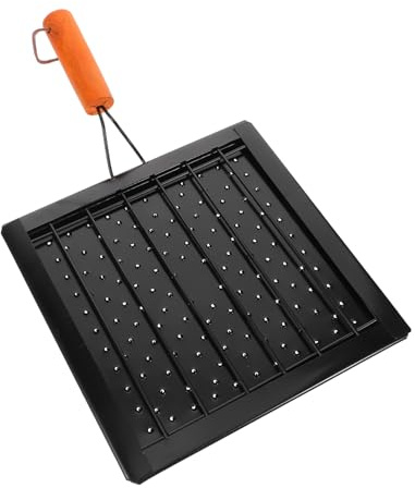 Kisangel Outils de Barbecue Rack à Toaster grillade Facile Accessoire de Grill Grille de Cuisson Grille- pour Grandes Tortillas Grille- réchaud de Camping Pliant Bois Black