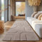 SIMPEX Skandinavischer Teppich, Boho Design, Einfarbig Beige 80x150 cm, Pflegeleicht & Deko Teppich, Waschbar, für Wohnzimmer & Schlafzimmer