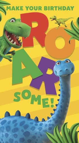 Danilo Promotions Ltd Dinosaur Roar Birthday Card with Stickers