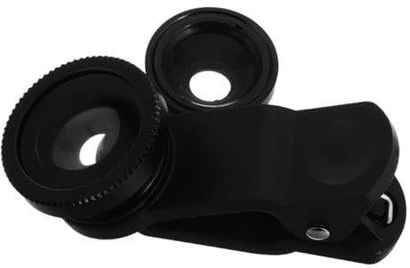 STOBAZA Phone Camera Lens Clip Fisheye Wide-angle Macro Lens Kit for Smartphones Compatible with Multiple Brands Easy to Attach for Professional Photos and Enhanced Visual Experience