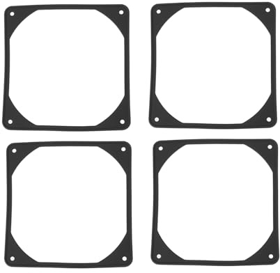 LT Easiyl 4Pcs Vibration Rubber Gasket 120x120x2mm for PC Computer Black