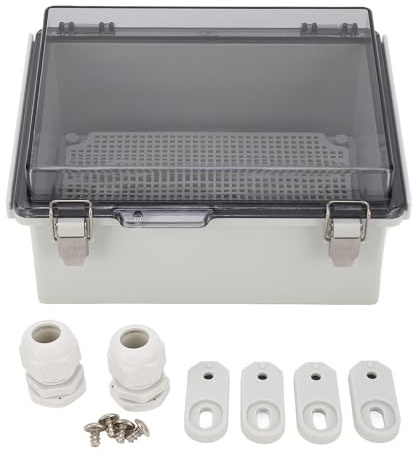 XUMIUZIY Wasser- und Staubdichter Grauer ABS-Kunststoff-Anschlusskasten für Elektroprojekte mit Schutzart IP67