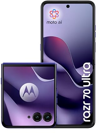 Motorola razr 70 ultra con Moto AI (16/512GB, 50+50MP, selfie 50MP, display esterno 4.0 interno 7 Extreme AMOLED 165Hz, Qualcomm Snapdragon 8 Elite, 5G, Dual SIM, Android 16), PANTONE Orient Blue