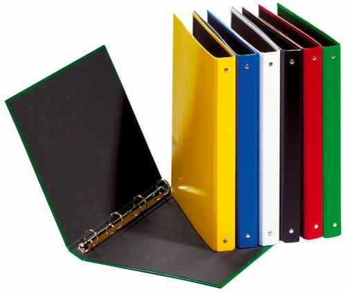 Ringbuch A5 4 Ring Pappe rot
