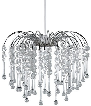 Lightmode Teardrop Acrylic Droplets with Chrome Frame Ceiling Light Lampshade Clear LMB005