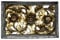 Wogeka Bild BLUMEN Gold Holzbild Feng Shui Bali Relief HBild02