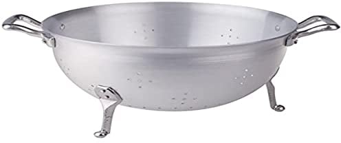 Ollas Agnelli Colador 3 Pies, Aluminio BLTF, con 2 Asas en Acero Inoxidable, Plata, 28 cm