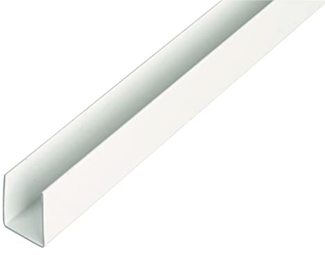 Alberts 484507 U-Profil | Kunststoff, weiß | 1000 x 10 x 10 mm
