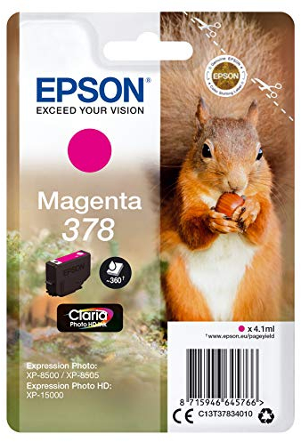 Epson EP64576 Original 378 Tinte Eichhörnchen (XP-8500, XP-8600, XP-8605, XP-15000), magenta