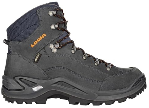 LOWA Renegade GTX Mid Men's Outdoor Shoes, Navy Orange, 11 UK