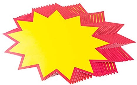 Beaupretty Signes de vente au détail d'éclat de prix au détail du génie 30PCS au détail avec des étiquettes d'affichage lumineuses pour la collecte de fonds de magasin de magasin