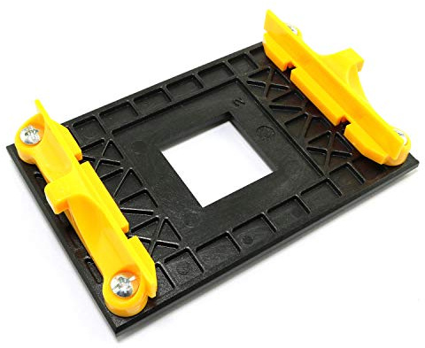 RLECS AM4 Retention Bracket & AM4 Back Plate - CPU Cooler Mount - Yellow Plastic