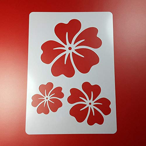 Schablone Stiefmütterchen 3 Blüten Blume Flower - BA91