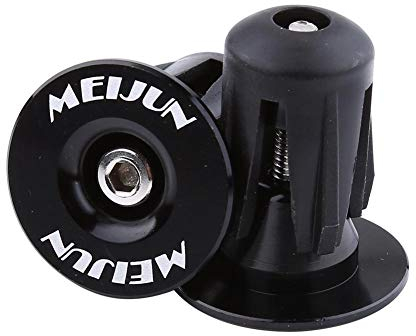 MAGT Fahrradlenker Endstopfen, 2 Stück Universal Fahrrad Lenker Endkappen Aluminium Fahrrad Lenker Endstopfen für Rennrad MTB Mountainbike(Schwarz)