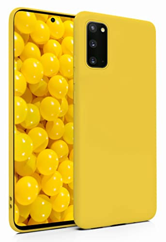 MyGadget Silikon Hülle für Samsung Galaxy S20 - robuste Schutzhülle TPU Case Slim Silikonhülle Back Cover Ultra Kratzfest Handyhülle in Gelb