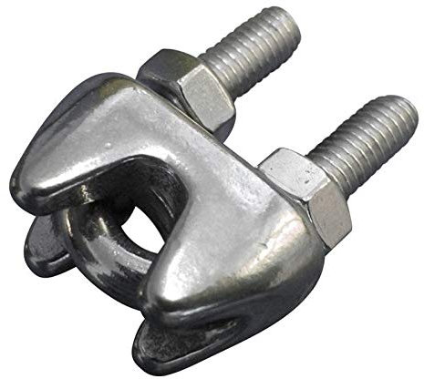 Wire Rope Cable Clamps - Marine-Grade A4 Stainless Steel - 5mm - Pack of 2
