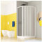 Box Doccia in PVC 80x100 cm semicircolare asimmetrico a due lati con apertura laterale Mosca