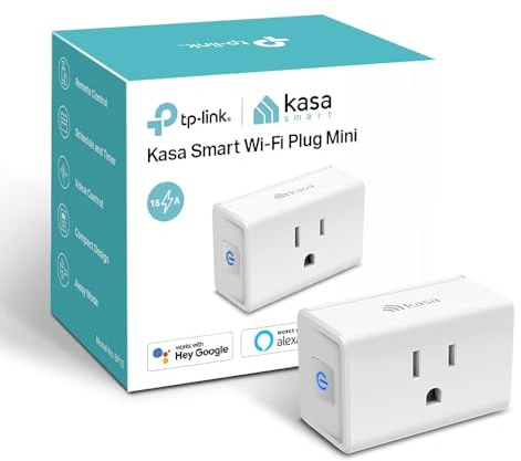Kasa Smart Plug Ultra Mini 15A, Smart Home Wi-Fi Outlet Works with Alexa, Google Home & IFTTT, No Hub Required, UL Certified, 2.4G WiFi Only, 1-Pack(EP10), White