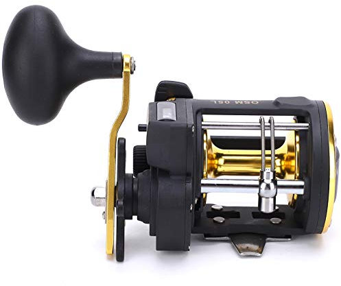 Boat Fishing Reel, 2+1 Bearings Multiplier Reel 6.0:1 Gear Ratio Metal Fishing Wheel with Line Counter