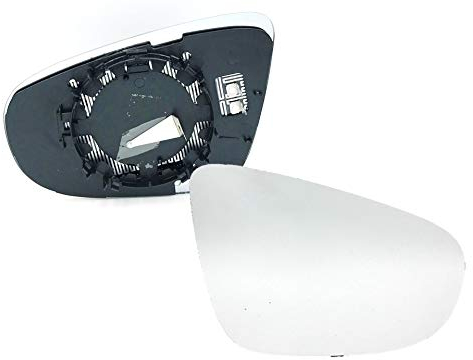 HZ-DESIGN Spiegelglas für Außenspiegel Glas Rechts kompatibel mit Golf 6 (kein Variant) Touran 1T beheizbar Konvex Spiegelglas heizbar rechts konvex Außenspiegel Glas