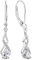 YL Unendlichkeit Ohrringe 925 Sterling Silber April Geburtsstein Simuliertes Diamant Ohrringe für Damen