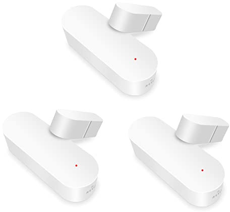 BSEED ZigBee Door Window Detector Anti-Theft Alarm Sensor for Home Store Security, 3 Pair, Burglar Alert System Notice, Tuya Alexa Google APP Voice Control, Hub Required, No Battery Included