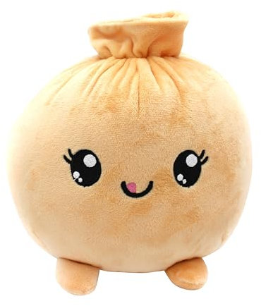 Joy Toy Plushi Dumpling kuschelweicher Plüsch 20x20x20 cm, Mehrbarbig, Apricot