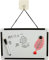 JKG® SMALL A4 WHITEBOARD - Mini Whiteboard And Pen | Dry Wipe Notice Memo Board | Eraser & 2 Magnets - Portable Desk Magnetic Whiteboard Accessories | Magnetic Wall Board For Kids | Kids Whiteboard