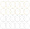 DICOSMETIC 60pcs Weinglas Ringe Set 40x45mm Weinglas Anhänger Charms Edelstahl Creolen Charme Ringe Small Golden Runde Deko Ringe für Cocktail, Gastgeschenke, Party Glas Marker