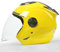 3/4 Open Face Motorradhelme mit Visier Herren Damen Cruiser Helm Erwachsene ATV Moped Scooter Cruiser Street Bike ECE/DOT zugelassener Helm,Lemon Yellow,One Size