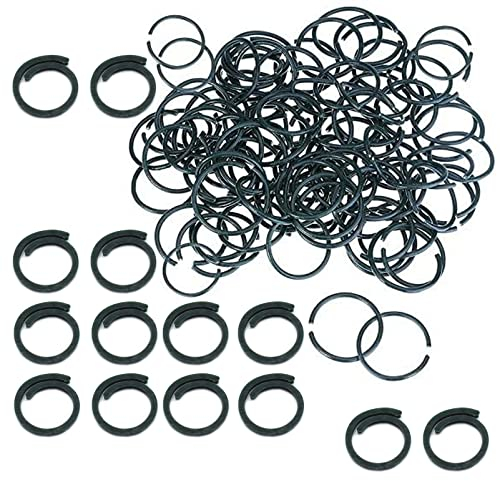 200 Stück Kunststoff Beschichtet Pflanzenringe zur Unterstützung und Befestigung von Pflanzen Gartenpflanzenclips (200 Stück Grün mit 100 Stück O Ringe)