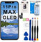 Display für iPhone 11 Pro Max OLED Ersatzbildschirm Full HD Touchscreen Digitizer Assembly mit komplettem Reparaturset + Displayschutz + wasserdichter Kleber für A2218, A2161, A2220 (11 PM-OLED)