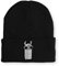 tshirtladen Cool Lama Retro Statement Beanie Mütze mit Spruch für Damen und Herren, Farbe: Black