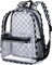Transparenter Mini-Rucksack für Stadionveranstaltungen, 30,5 x 30,5 x 15,2 cm, klein, transparent, Kunststoff, durchsichtig, für Konzerte, Arbeit, Schwarz / Weiß kariert, Small, modisch