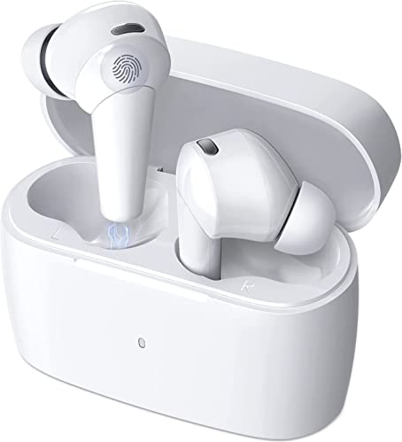 TONEMAC M3 Bluetooth Kopfhörer,Hybrid Active Noise Cancelling Kopfhörer Kabellos,In Ear Kopfhörer Bluetooth 5.3 mit 4 ENC Mics,30 Std Akku,klar Anrufe, Immersiver Stereo,Weiß