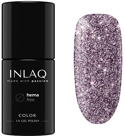 INLAQ® HEMA Free UV Nagellack Glitzer Shiny Signs Sammlung - Gel Nägel Glitzernd frei von Hema - Glitter Gellack UV Lack in Scorpio Farben - 6ml