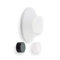 EVI Herrajes | Doorstop for Wall Placement | 45 x 17 mm | Stainless Steel White Lacquered | White and Black Rubber Included | Adhesive Installation or with Screw