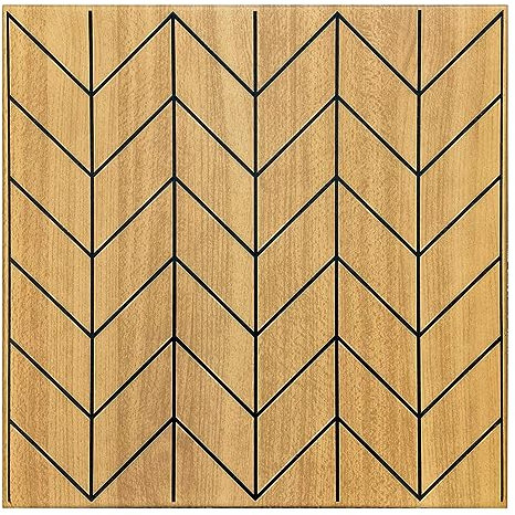 Polystyrène PS Panneaux de plafond 50x50cm lambris de plafond aspect bois imitation bois panneau muraux épaisseur 2-3mm (6m², V3 05-cz)