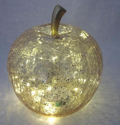 Glas Deko-Apfel krakeliert Gold Timer, ca. 22,0x24x22cm B/H/T