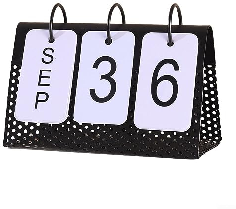 Schmiedeeisen Seite drehen Kalender Dekoration Einfache Home Office Schreibtisch Dekoration, 1