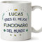 MUGFFINS Tazas Personalizadas para FUNCIONARIO hombre - En Español - Mejor del Mundo - 11 oz / 330 ml - Regalo Personalizable original y divertido