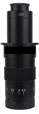 Professionelles Mikroskop-Objektiv, Einstellbare Vergrößerung 100X 130X 180X 200X 300X 360X 500X Zoom C-Mount-Objektiv for HDMI VGA USB Industrie Video Mikroskop Kamera Einfach zu benutzen und einzuri