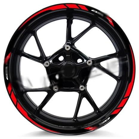 Motorrad Rad Aufkleber Reflektierende Felge Streifen Aufkleber Zubehör Wasserdicht Für CBR 400 600 650R CBR1000RR 250R 500r (Farbe : 006 17 lnch6)
