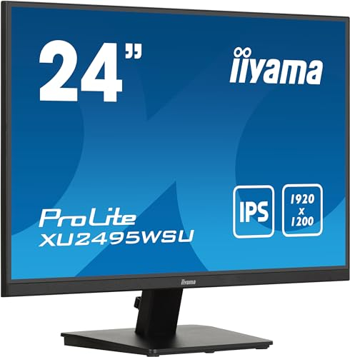 Iiyama XU2495WSU-B7 24 inch IPS (sRGB: 99%, NTSC: 72%) Slim Bezel, 4ms, 1920x1200, HDMI/DP, 4 x USB 3.2, 1 x USB Type C Hub